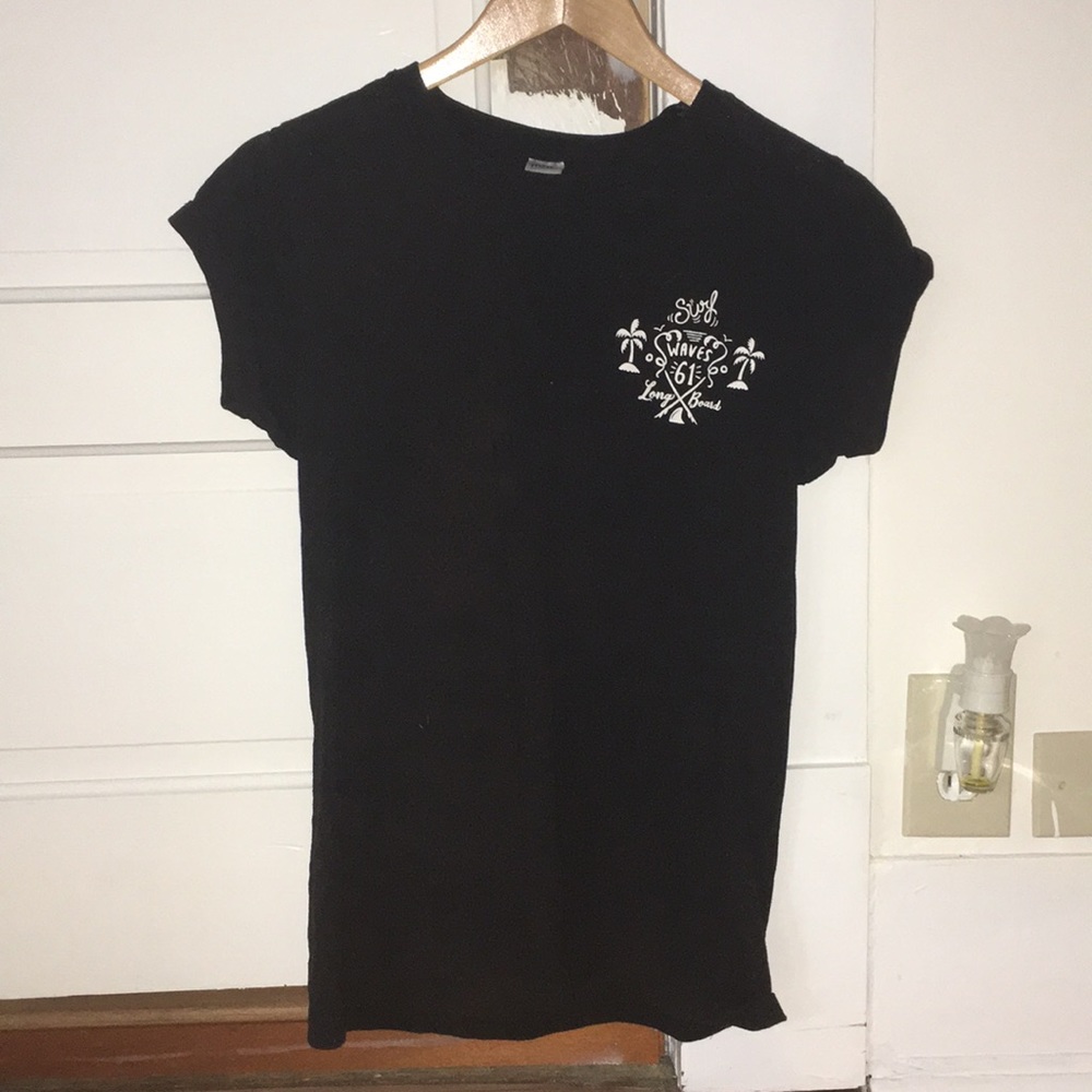 black graphic t-shirt
